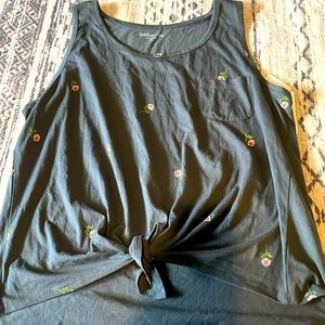 Rebellious one grey tank top xl NWT